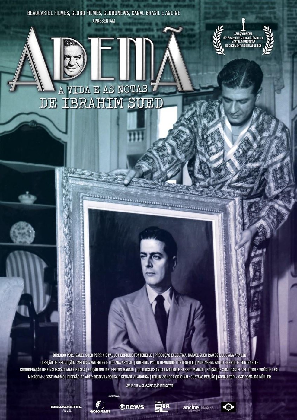 Cartaz de Ademã – A Vida e as Notas de Ibrahim Sued — Foto: Acervo/Globo Filmes